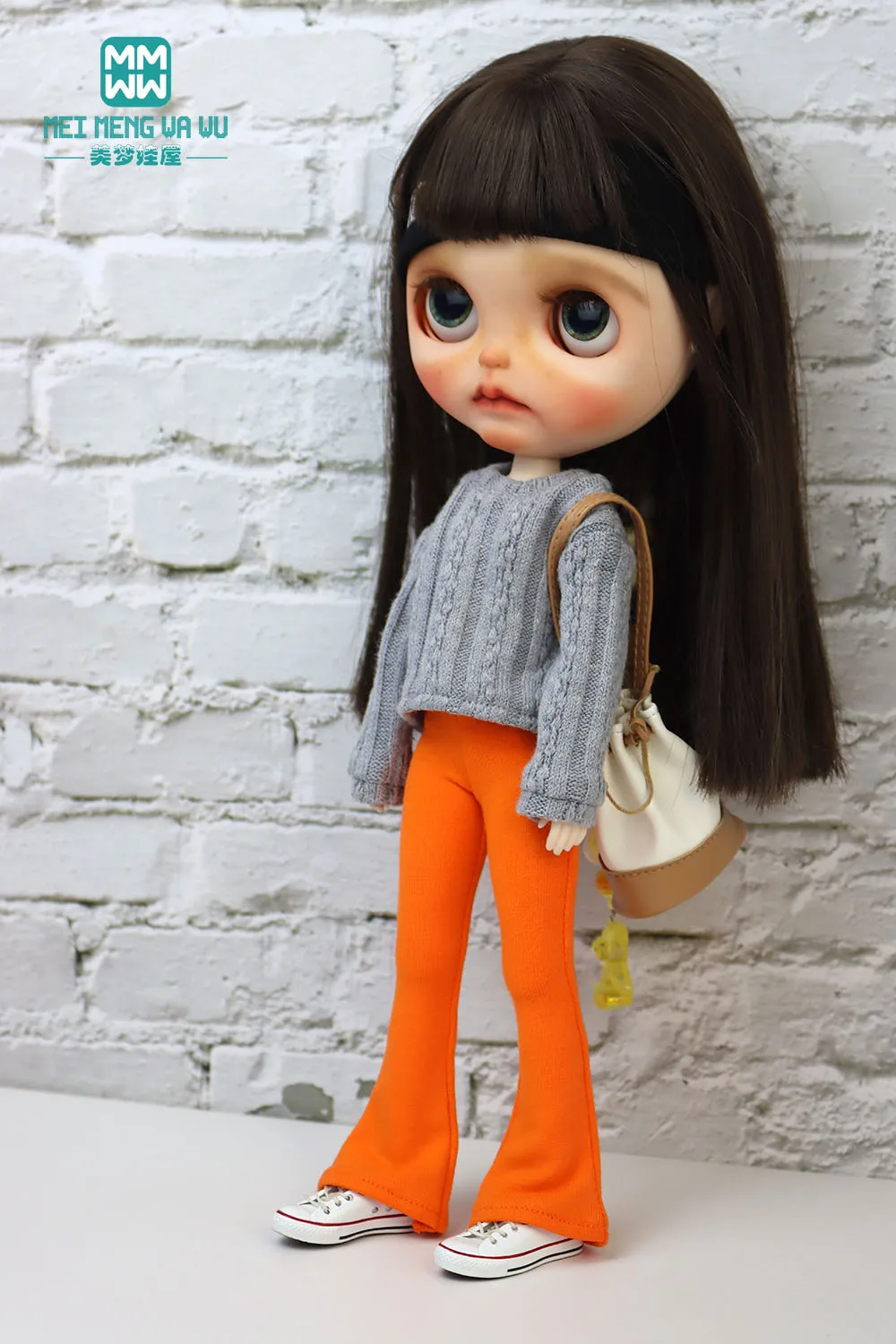 Blyth Doll Clothing Fashion Sweater Short Skirt Jeans Flared Pants Suitable for 28-30 cm OB22 OB24 Doll Accessories Gift