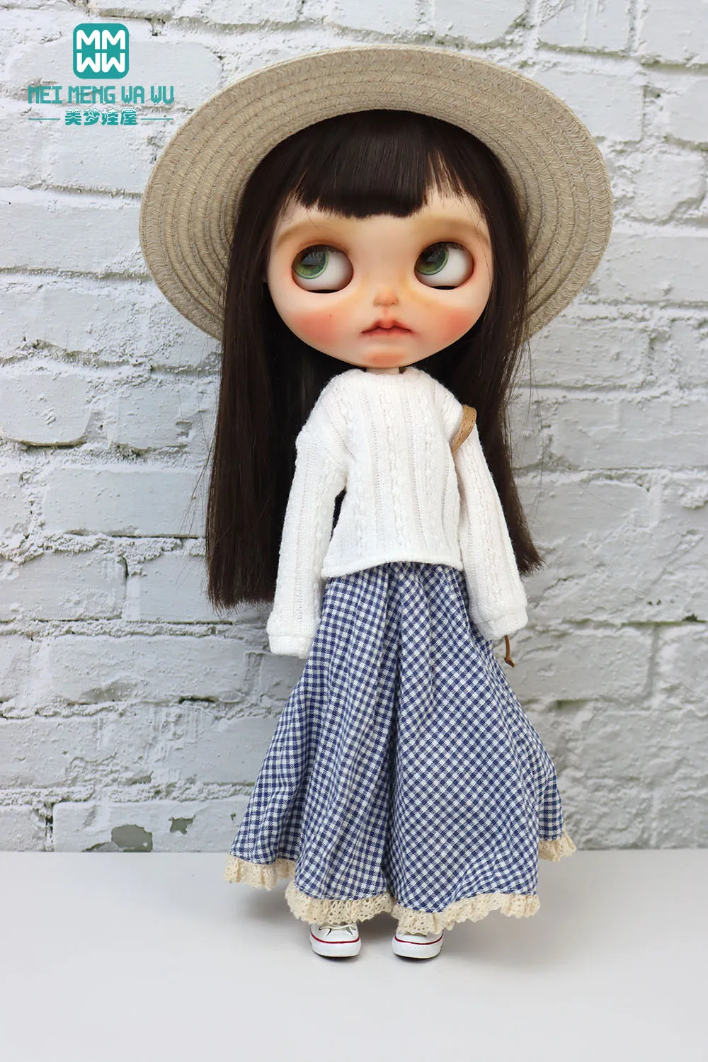 Blyth Doll Clothing Fashion Sweater Short Skirt Jeans Flared Pants Suitable for 28-30 cm OB22 OB24 Doll Accessories Gift