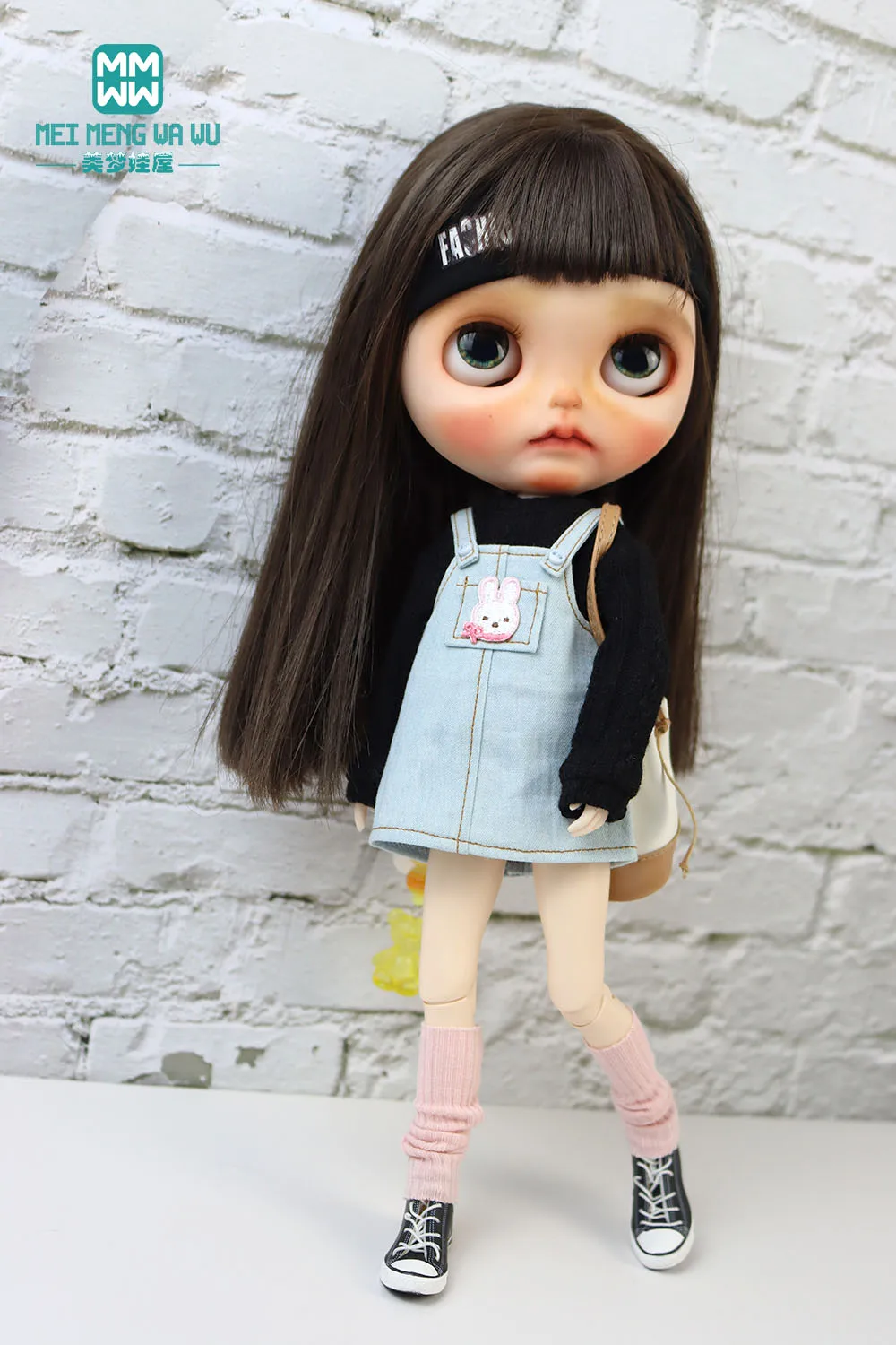 Blyth Doll Clothing Fashion Sweater Short Skirt Jeans Flared Pants Suitable for 28-30 cm OB22 OB24 Doll Accessories Gift