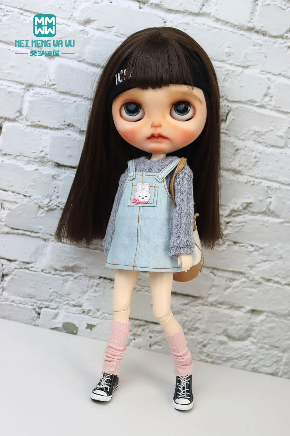 Blyth Doll Clothing Fashion Sweater Short Skirt Jeans Flared Pants Suitable for 28-30 cm OB22 OB24 Doll Accessories Gift