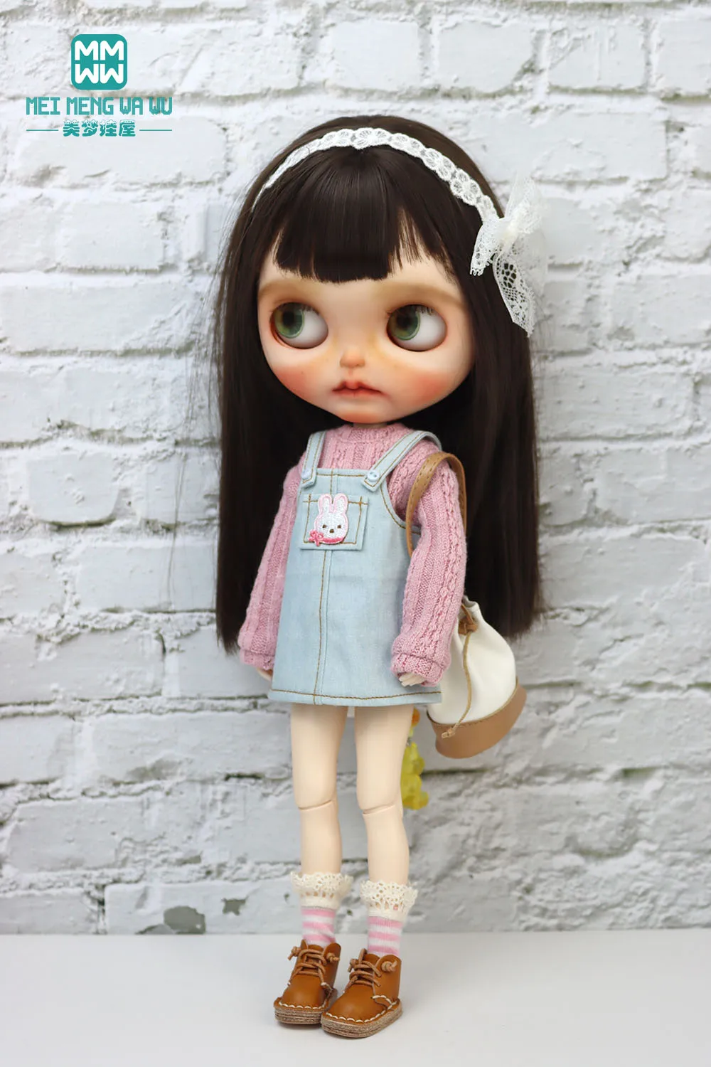 Blyth Doll Clothing Fashion Sweater Short Skirt Jeans Flared Pants Suitable for 28-30 cm OB22 OB24 Doll Accessories Gift