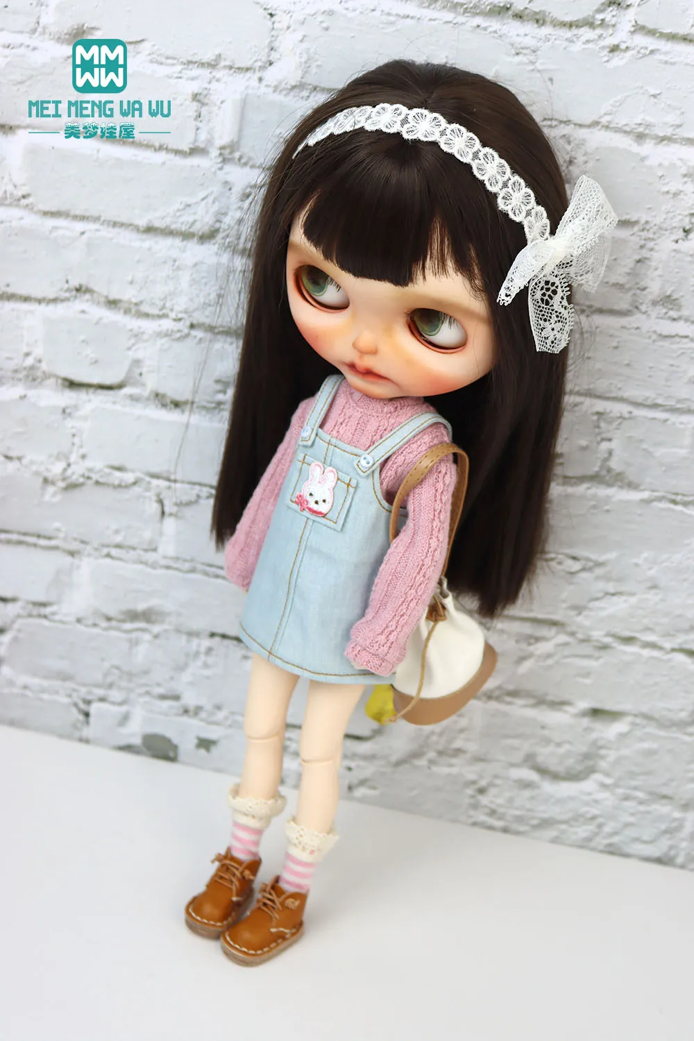 Blyth Doll Clothing Fashion Sweater Short Skirt Jeans Flared Pants Suitable for 28-30 cm OB22 OB24 Doll Accessories Gift