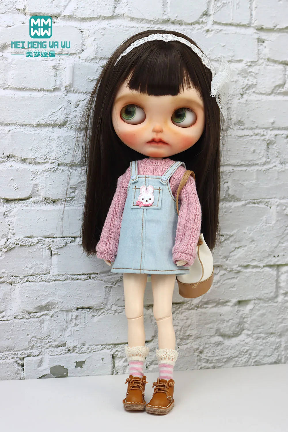Blyth Doll Clothing Fashion Sweater Short Skirt Jeans Flared Pants Suitable for 28-30 cm OB22 OB24 Doll Accessories Gift