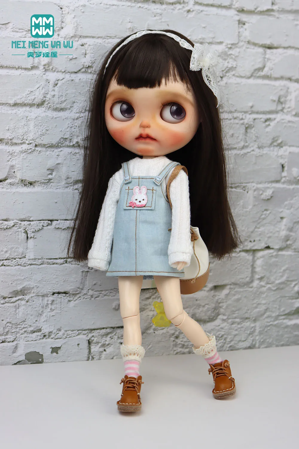 Blyth Doll Clothing Fashion Sweater Short Skirt Jeans Flared Pants Suitable for 28-30 cm OB22 OB24 Doll Accessories Gift