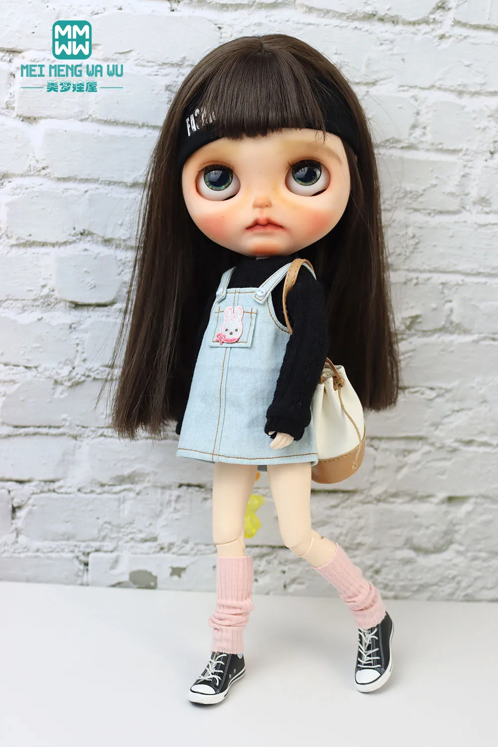 Blyth Doll Clothing Fashion Sweater Short Skirt Jeans Flared Pants Suitable for 28-30 cm OB22 OB24 Doll Accessories Gift