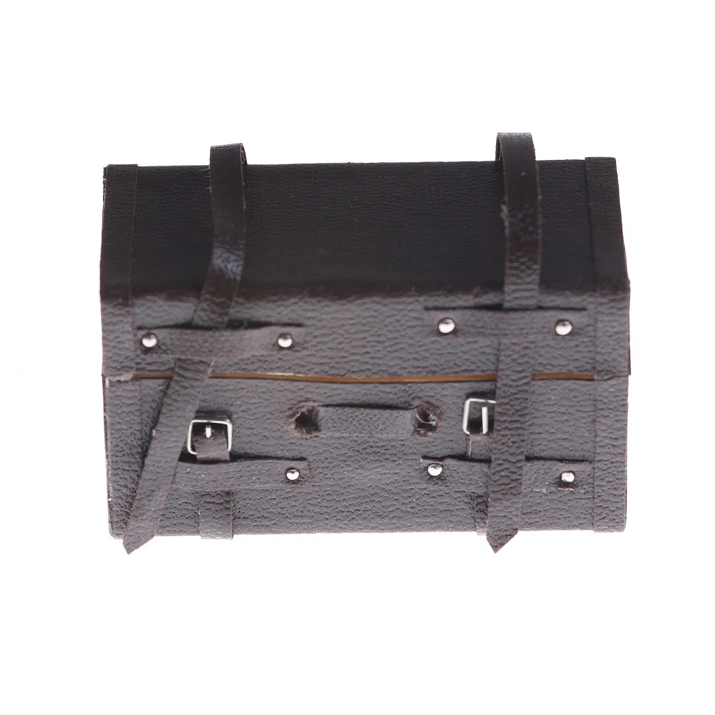 1pcs 1/12 Dollhouse Miniature Vintage Leather Wood Suitcase Mini Doll Luggage Box Pretend Play Furniture Toys Accessories