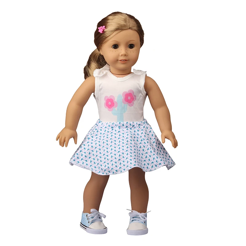 New Cute Love Dress For 43cm Baby New Born Doll Cat Clothes Skirt For American 18 Inch Girl,Our Generation,DIY,Doll Festival