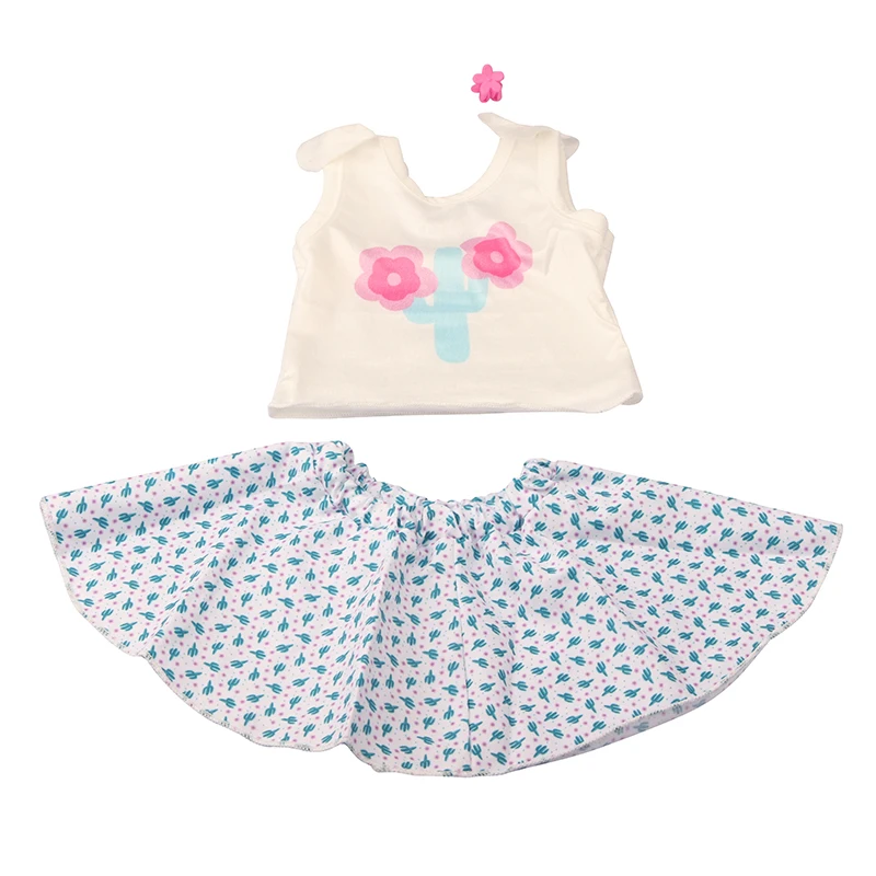 New Cute Love Dress For 43cm Baby New Born Doll Cat Clothes Skirt For American 18 Inch Girl,Our Generation,DIY,Doll Festival