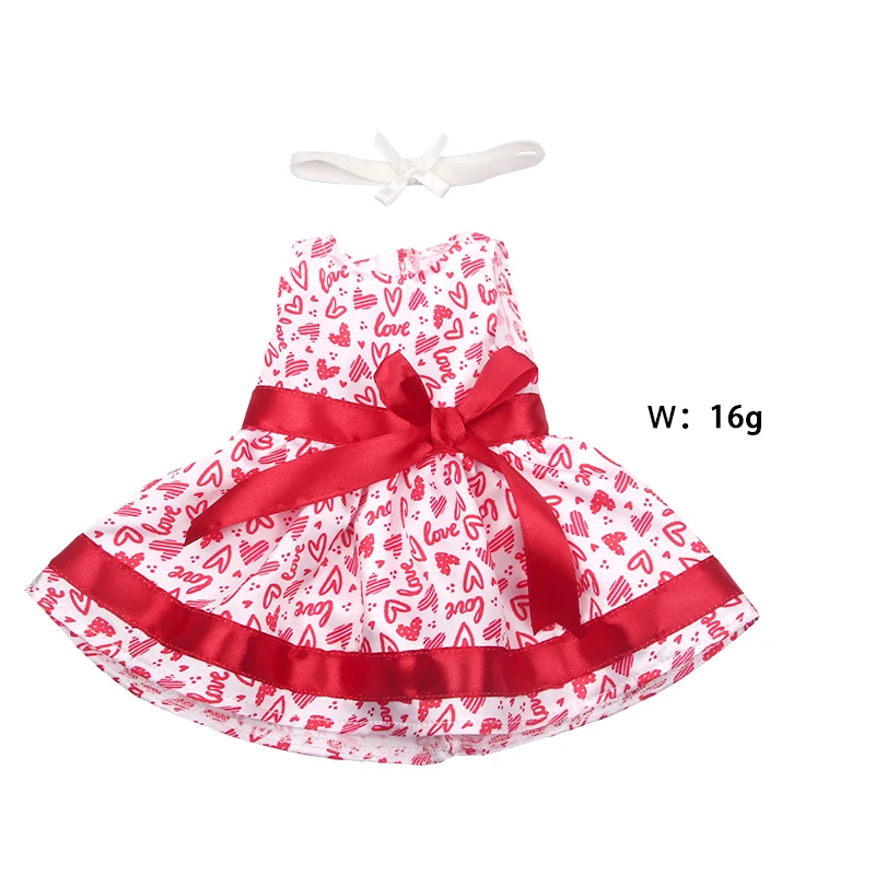 New Cute Love Dress For 43cm Baby New Born Doll Cat Clothes Skirt For American 18 Inch Girl,Our Generation,DIY,Doll Festival