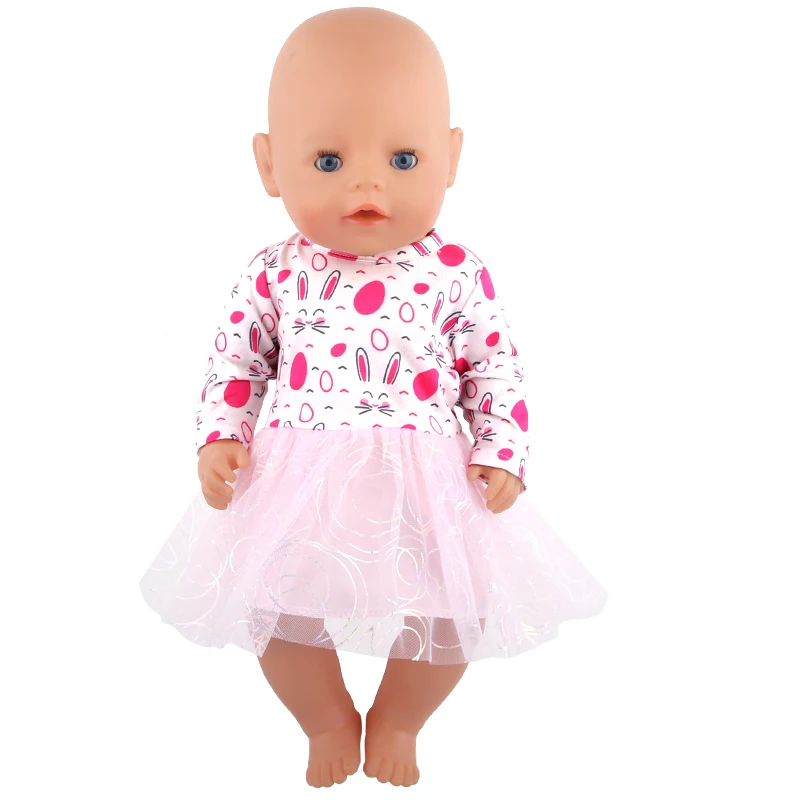 New Cute Love Dress For 43cm Baby New Born Doll Cat Clothes Skirt For American 18 Inch Girl,Our Generation,DIY,Doll Festival