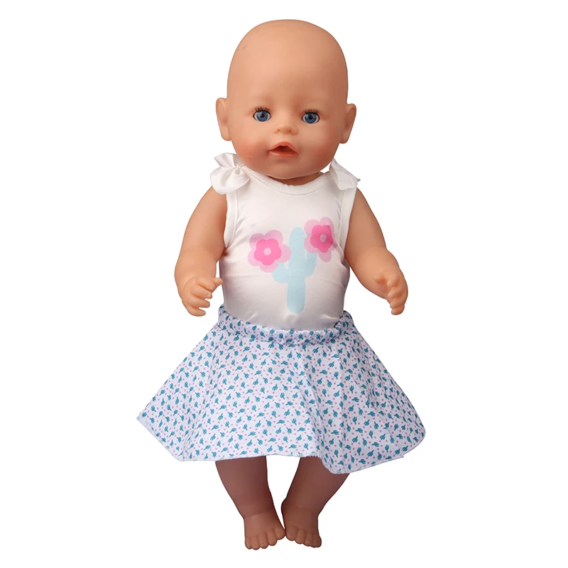 New Cute Love Dress For 43cm Baby New Born Doll Cat Clothes Skirt For American 18 Inch Girl,Our Generation,DIY,Doll Festival