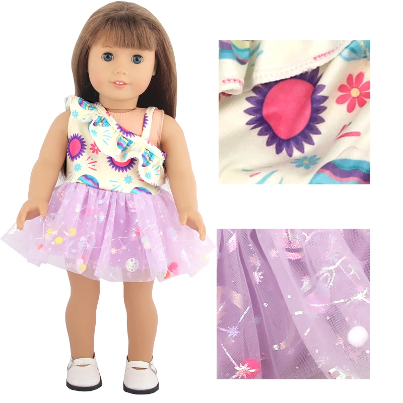 New Cute Love Dress For 43cm Baby New Born Doll Cat Clothes Skirt For American 18 Inch Girl,Our Generation,DIY,Doll Festival