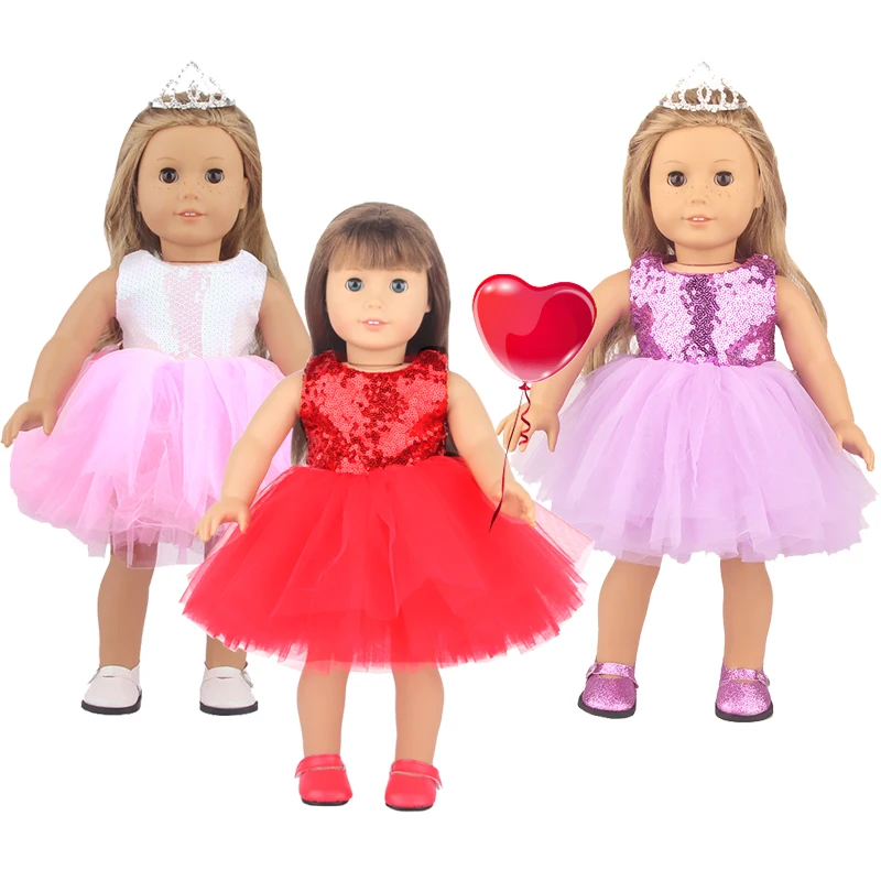 New Cute Love Dress For 43cm Baby New Born Doll Cat Clothes Skirt For American 18 Inch Girl,Our Generation,DIY,Doll Festival