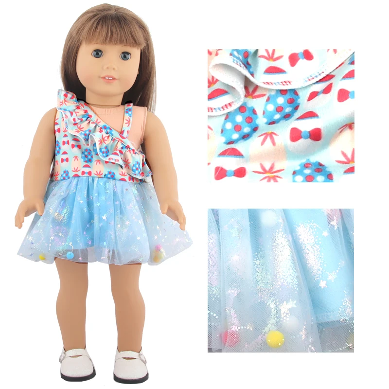 New Cute Love Dress For 43cm Baby New Born Doll Cat Clothes Skirt For American 18 Inch Girl,Our Generation,DIY,Doll Festival