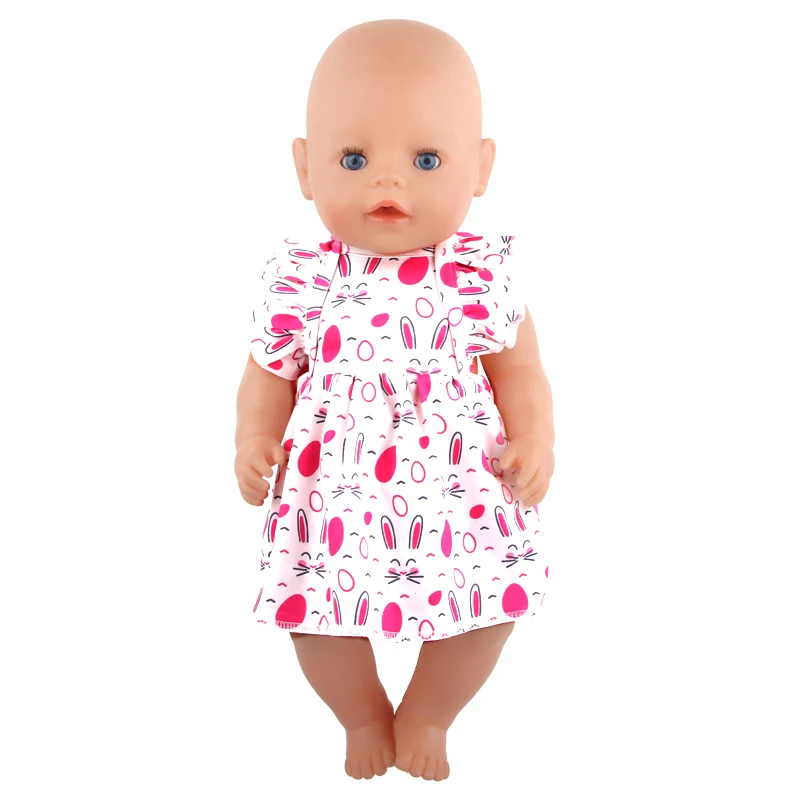New Cute Love Dress For 43cm Baby New Born Doll Cat Clothes Skirt For American 18 Inch Girl,Our Generation,DIY,Doll Festival