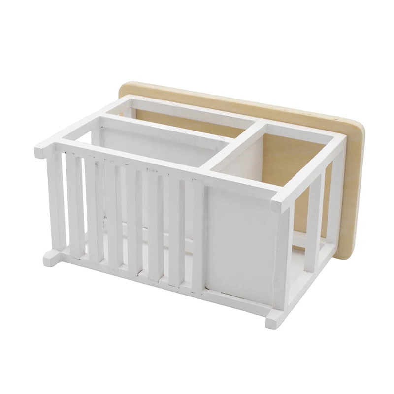 1/12 Doll House Furniture Miniature Wooden Console Table Cabinet Kitchen Room Sideboard Bathroom Living Room Shelf For Dollhouse