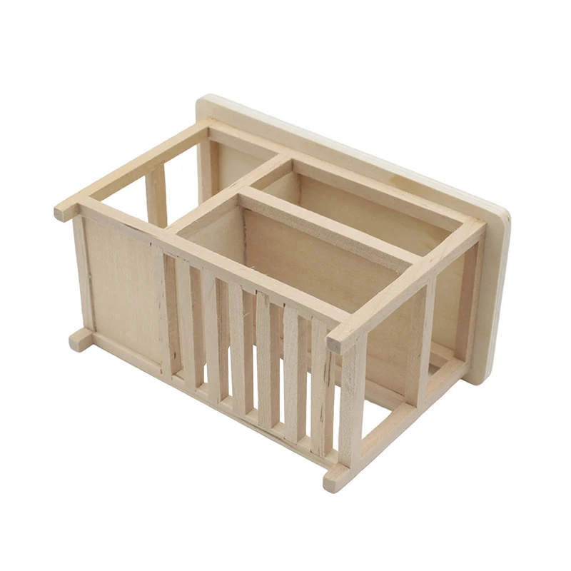 1/12 Doll House Furniture Miniature Wooden Console Table Cabinet Kitchen Room Sideboard Bathroom Living Room Shelf For Dollhouse
