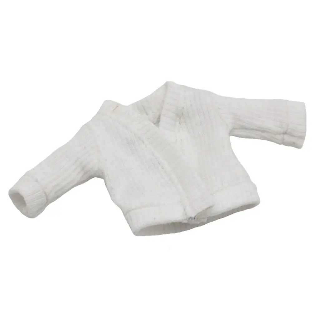 1/12 Doll Clothes Knitted Sweater Fashion Tops Candy Color Coat OB11 Clothes Handmade Casual Wear Dolls Accessories Kids Toys