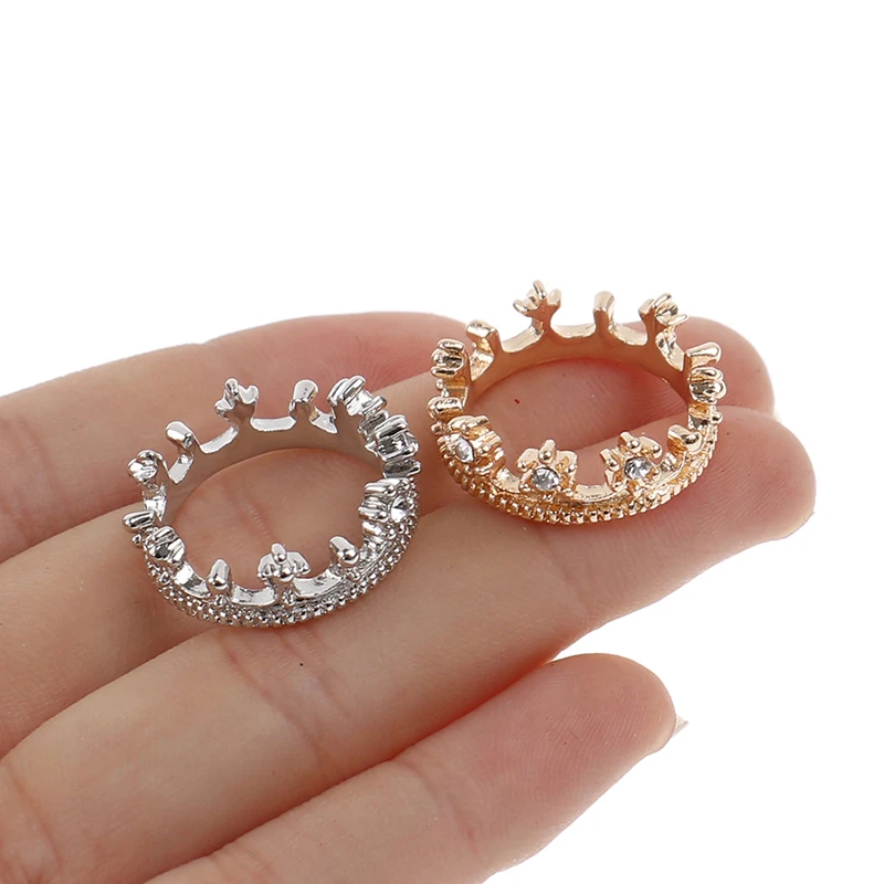 1:12 Dollhouse Miniature Mini Metal Crown Princess Headwear Model Dolls Accessories Kids Pretend Toys
