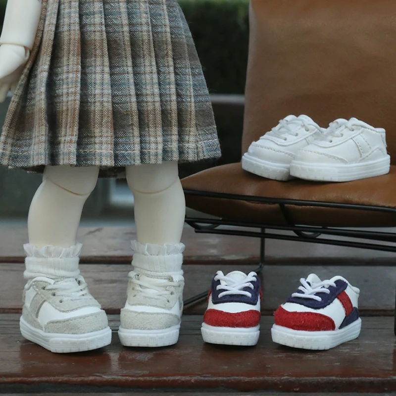 Small 1/6BJD Casual Sports Shoes Sneakers for Big Fish, Fat Fish, Corgi Body, Little Body, GL Small 1/6 Inner Length 3.5*1.6cm