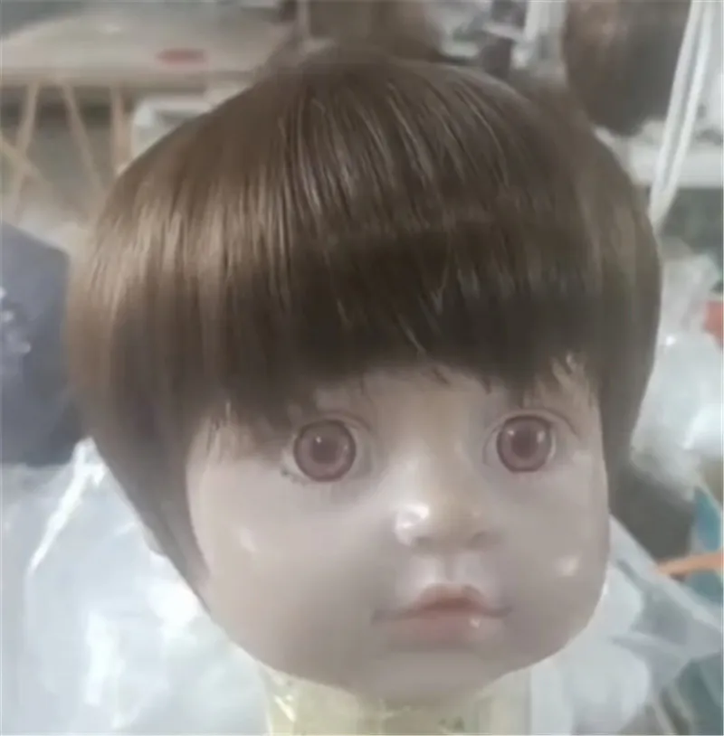 Brown/ Golden Hair Wig for Reborn Doll BJD Doll Fits Doll Head Circumference About 35cm/41cm DIY Doll Hair Accessories