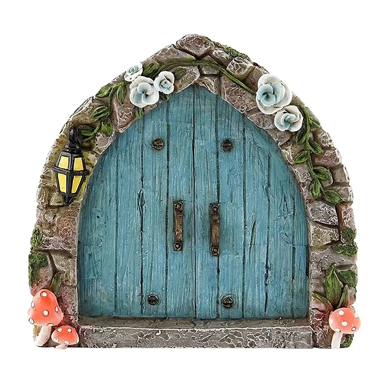 1Pc Miniature Dollhouse Fairy Door Home Mini Arch Window Door Mouse Hole Decoration Outdoor Garden Sculpture Elf Craft Decor