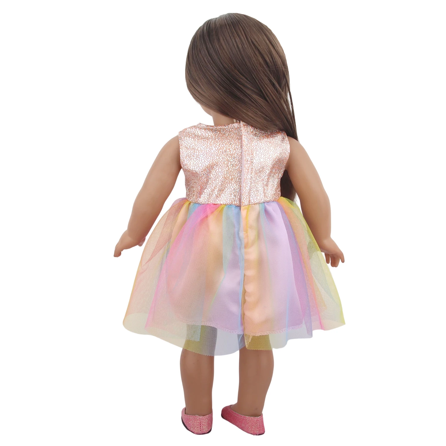 Lovely Princess Doll Dress Clothes For 43cm Baby New Born Doll Cute Bow Skirt For American 18 Inch&OG,Life Girl Dolls KId's Gift