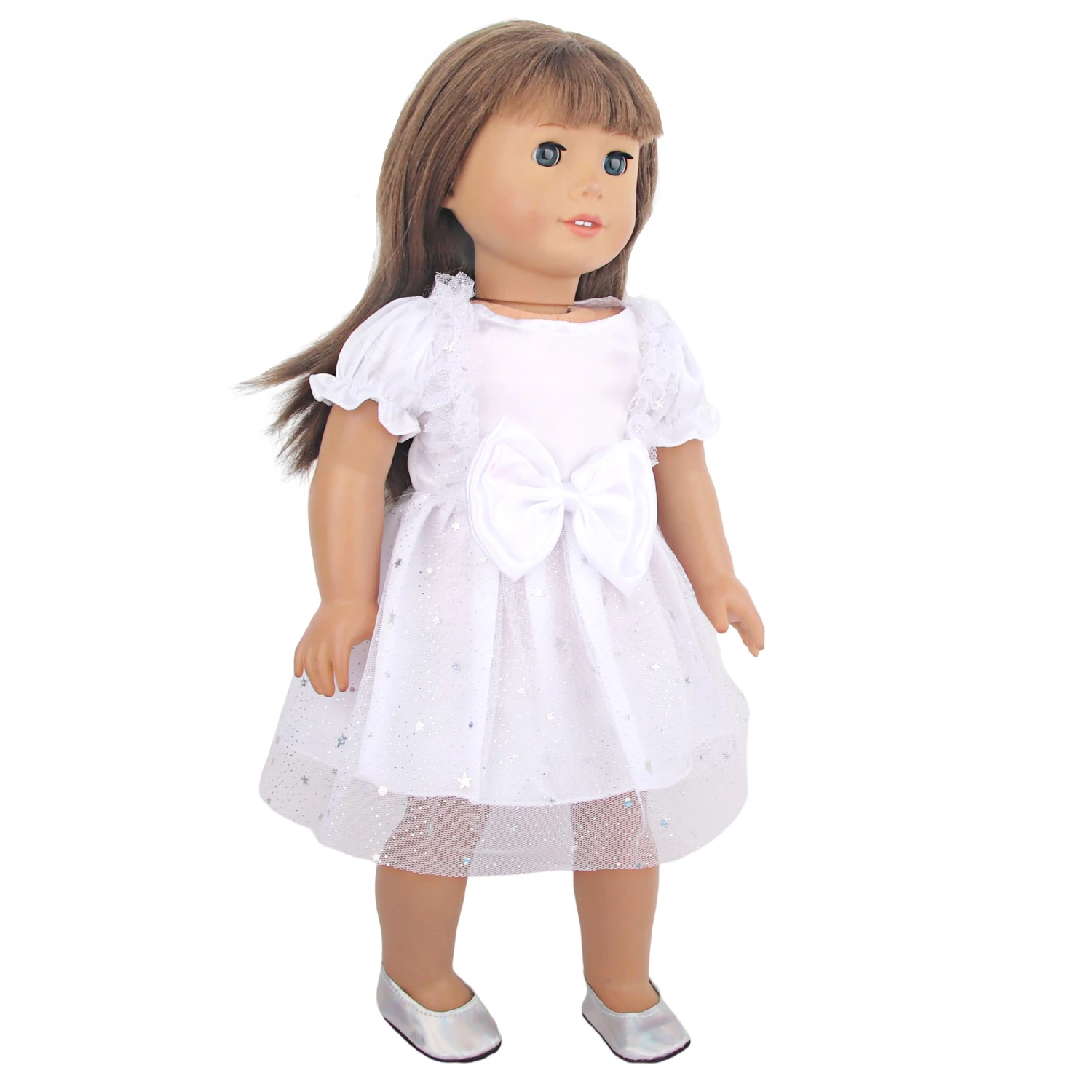 Lovely Princess Doll Dress Clothes For 43cm Baby New Born Doll Cute Bow Skirt For American 18 Inch&OG,Life Girl Dolls KId's Gift