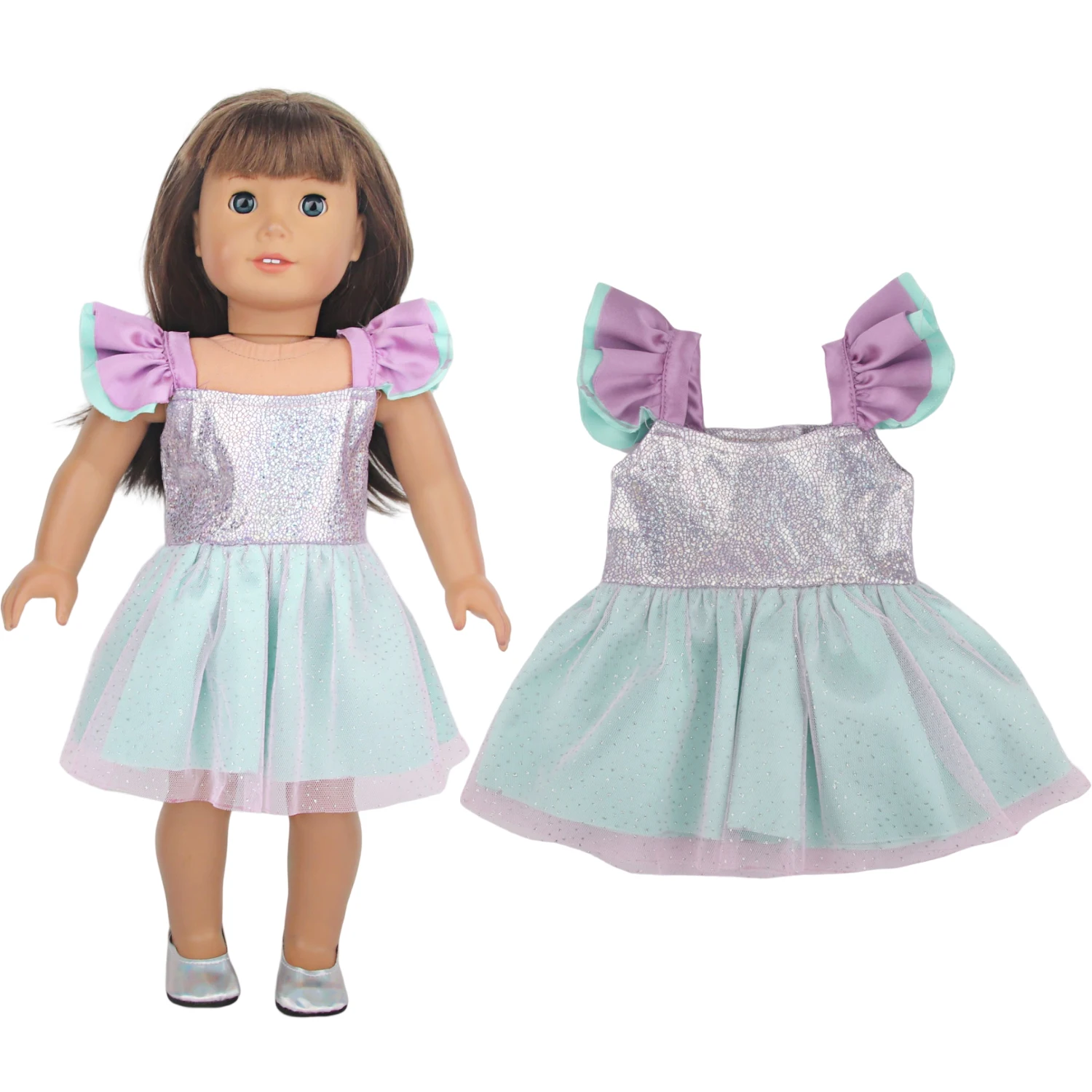 Lovely Princess Doll Dress Clothes For 43cm Baby New Born Doll Cute Bow Skirt For American 18 Inch&OG,Life Girl Dolls KId's Gift