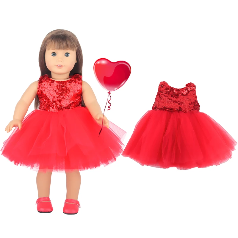 Lovely Princess Doll Dress Clothes For 43cm Baby New Born Doll Cute Bow Skirt For American 18 Inch&OG,Life Girl Dolls KId's Gift