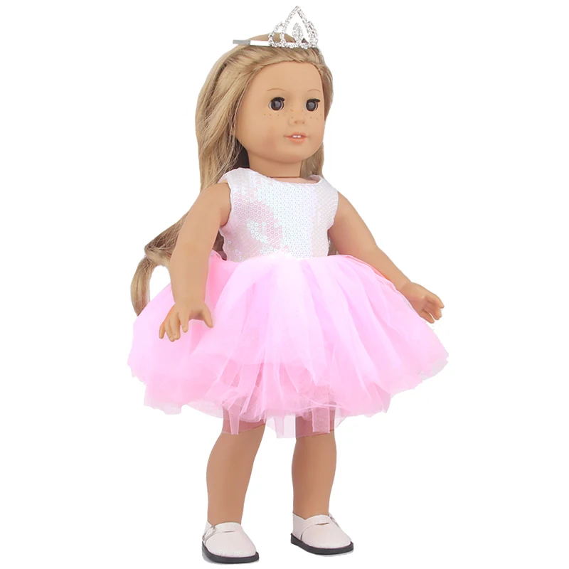 Lovely Princess Doll Dress Clothes For 43cm Baby New Born Doll Cute Bow Skirt For American 18 Inch&OG,Life Girl Dolls KId's Gift