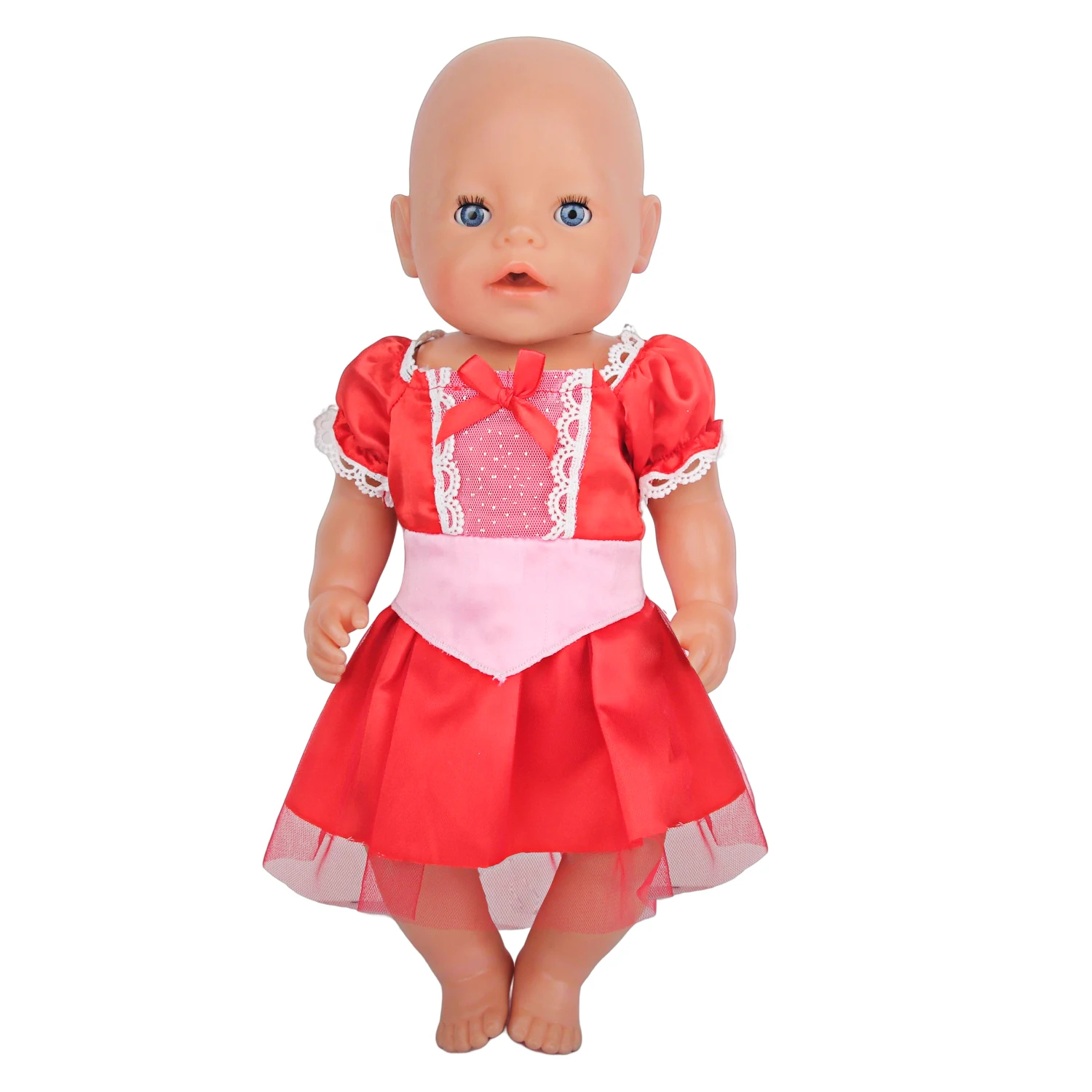 Lovely Princess Doll Dress Clothes For 43cm Baby New Born Doll Cute Bow Skirt For American 18 Inch&OG,Life Girl Dolls KId's Gift