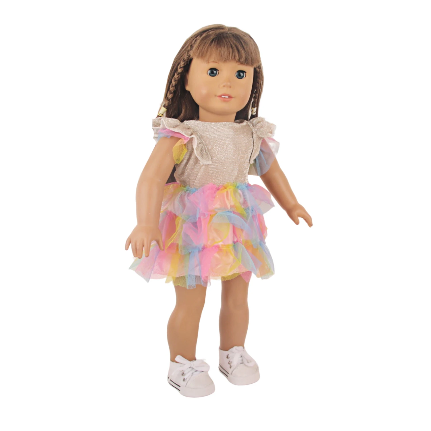 Lovely Princess Doll Dress Clothes For 43cm Baby New Born Doll Cute Bow Skirt For American 18 Inch&OG,Life Girl Dolls KId's Gift