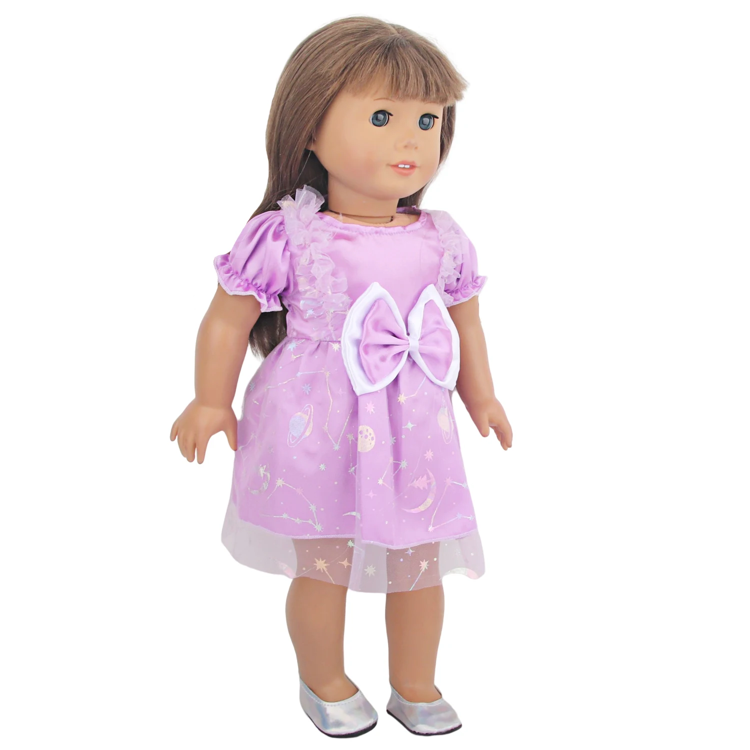 Lovely Princess Doll Dress Clothes For 43cm Baby New Born Doll Cute Bow Skirt For American 18 Inch&OG,Life Girl Dolls KId's Gift