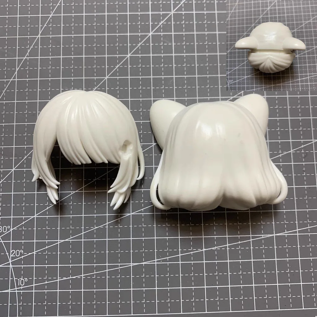GSC hair clay human hair OB11 white mold doll accessories