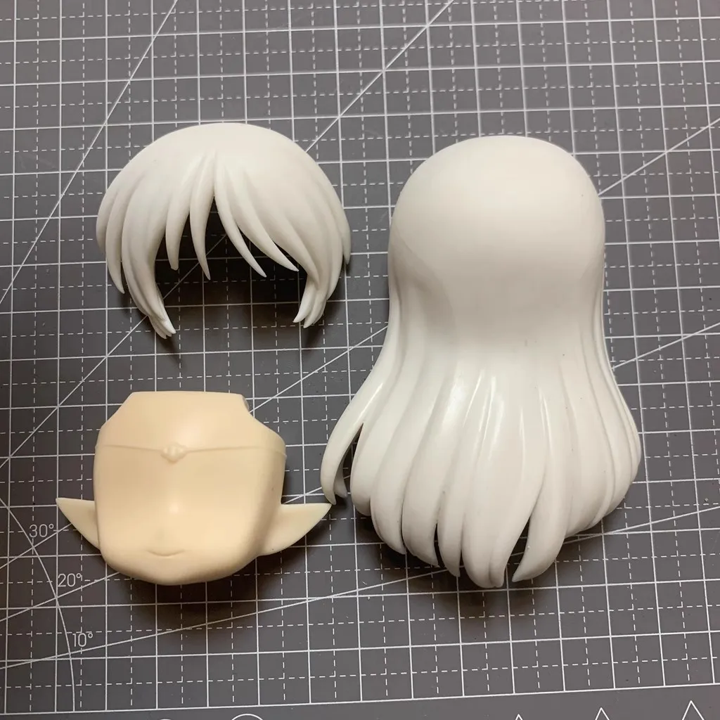 GSC hair clay human hair OB11 white mold doll accessories