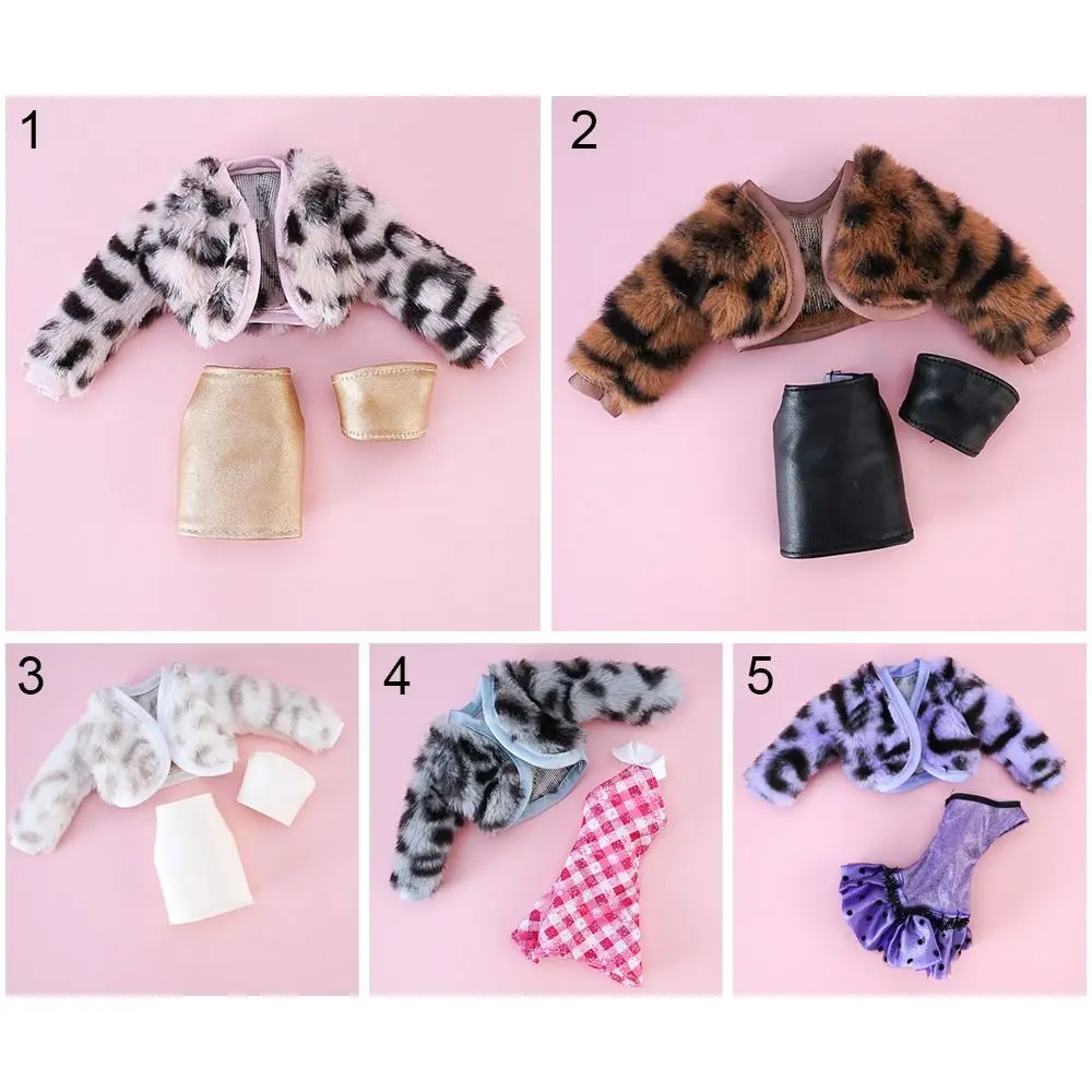 30CM Doll Clothes Suit Fashion Tops Fur Coat Elegant Fishtail Dress Sexy Vest Hip Wrap Skirt For 1/6 Bjd Dolls Accessories Toys