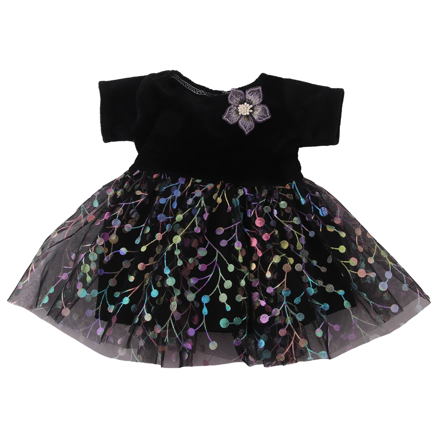Black Doll Mesh Skirt,Dress, Princess Skirt,Prom Skirt Clothes For American 18 Inch& OG,43 cm Baby New Born Girl Doll Toy