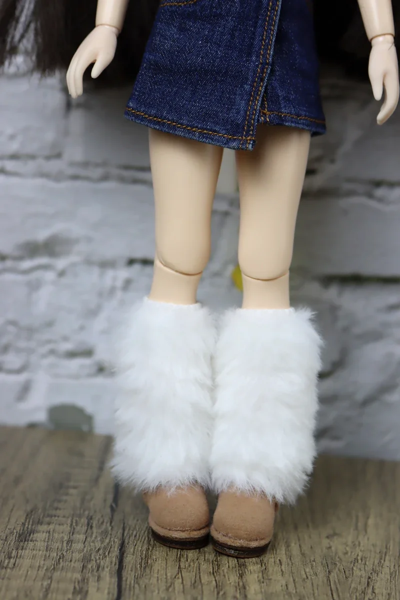 Fit for Blythe Doll Clothes Fur Coat Skirt for Ob24 Ob22 Azone Doll Winter Outfit Stocking