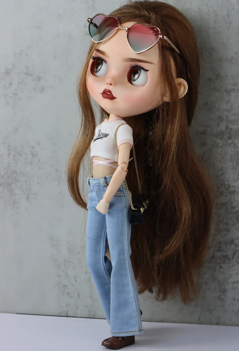 Fit for Blythe Doll Clothes Fur Coat Skirt for Ob24 Ob22 Azone Doll Winter Outfit Stocking