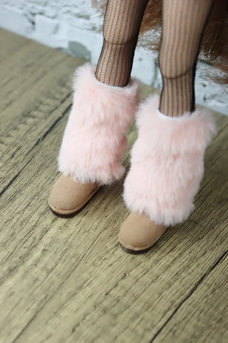 Fit for Blythe Doll Clothes Fur Coat Skirt for Ob24 Ob22 Azone Doll Winter Outfit Stocking