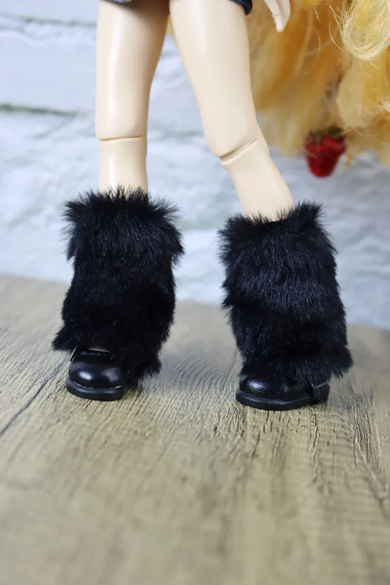 Fit for Blythe Doll Clothes Fur Coat Skirt for Ob24 Ob22 Azone Doll Winter Outfit Stocking