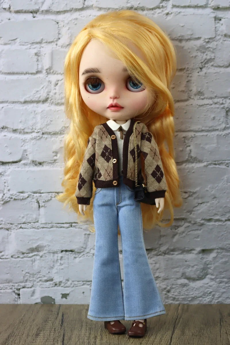 Fit for Blythe Doll Clothes Fur Coat Skirt for Ob24 Ob22 Azone Doll Winter Outfit Stocking