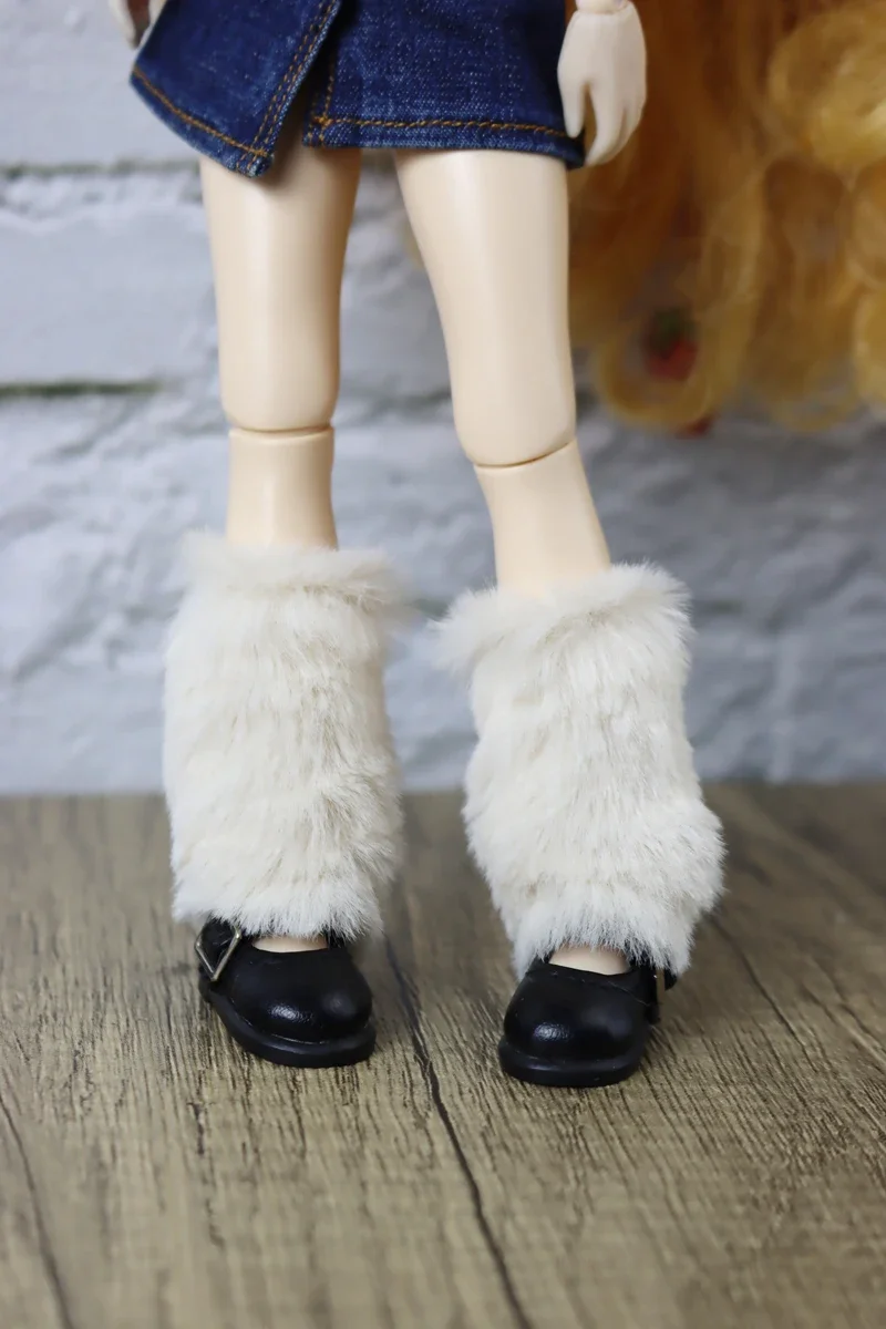 Fit for Blythe Doll Clothes Fur Coat Skirt for Ob24 Ob22 Azone Doll Winter Outfit Stocking