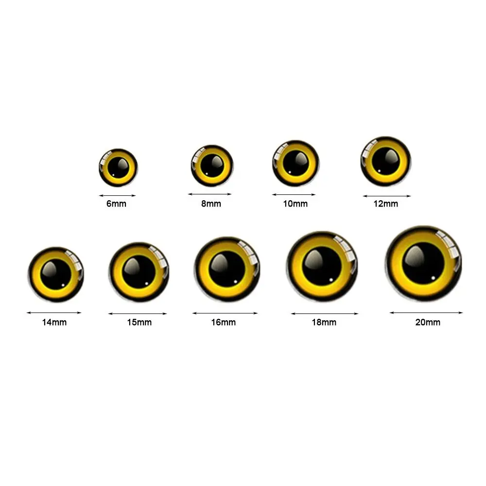 20pcs/10pairs New 6mm-20mm Eyes Crafts Eyes Crystal Plastic Glitter Crystal Eyes Puppet Crystal Eyes DIY Doll Accessories