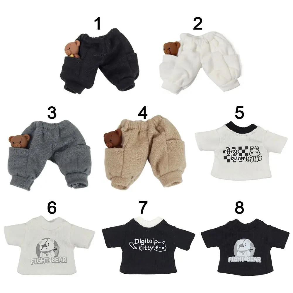 Obitsu11 Clothes Fashion Printing Tops Sweatshirt Work Style Trousers Casual Pants For OB11 Doll Clothes Accessories Kids Toys