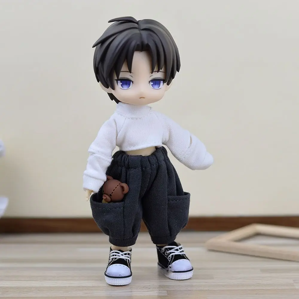 Obitsu11 Clothes Fashion Printing Tops Sweatshirt Work Style Trousers Casual Pants For OB11 Doll Clothes Accessories Kids Toys