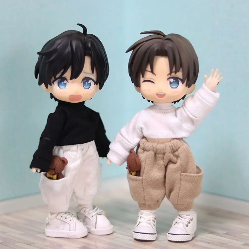 Obitsu11 Clothes Fashion Printing Tops Sweatshirt Work Style Trousers Casual Pants For OB11 Doll Clothes Accessories Kids Toys
