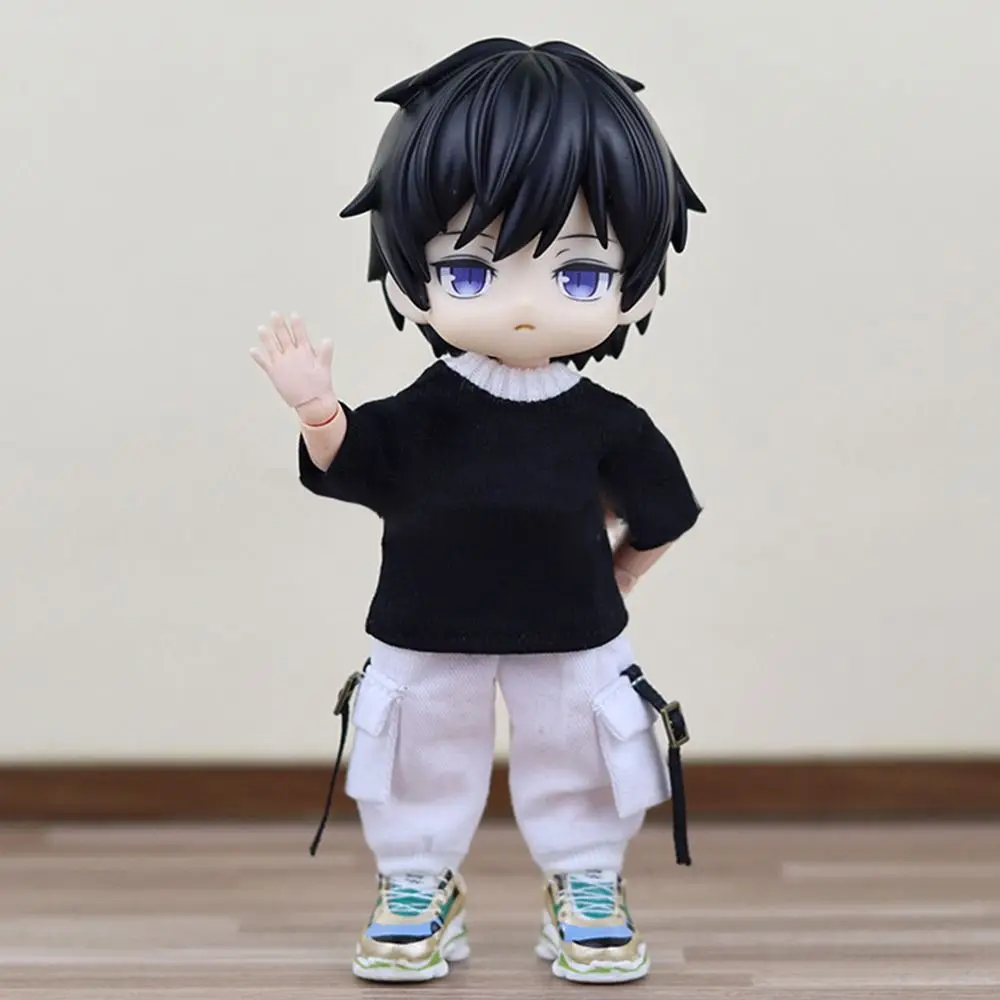 Obitsu11 Clothes Fashion Printing Tops Sweatshirt Work Style Trousers Casual Pants For OB11 Doll Clothes Accessories Kids Toys