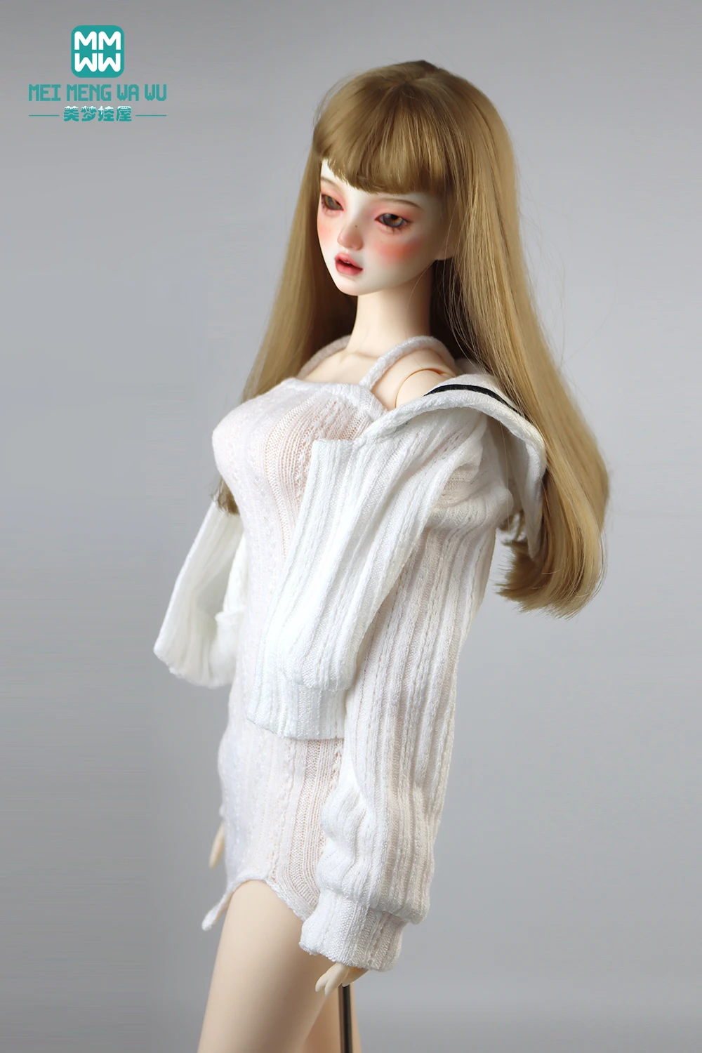 Doll Clothes Fashion Halter Slit Knit Skirt Sweater Coat Fit 43-60cm 1/4 /3 BJD DD SD13 Doll Accessories Girl Gift
